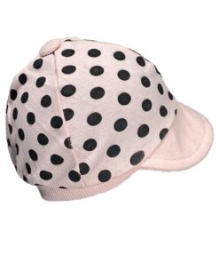 Μακό Καπέλο με Γείσο με Σχέδιο Βουλίτσες Σομόν  -  0-12 Μηνών