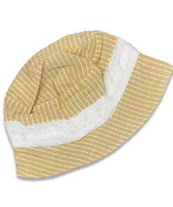 Καπέλο Τύπου Bucket με Σχέδιο Γραμμούλες Κίτρινο  -  0-12 Μηνών