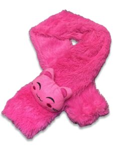 Κασκόλ Λούτρινο με Σχέδιο 3D Γατούλα Φουξ