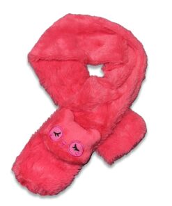 Κασκόλ Λούτρινο με Σχέδιο 3D Γατούλα Ροδί