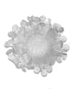 Κοκαλάκι - Λαστιχάκι για το Κεφαλάκι με Σχέδιο Λουλουδάκι Άσπρο - 52776