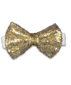 Κορδέλα για το Κεφαλάκι σε Σχέδιο Φιογκάκι Λαμέ με Πούλιες Χρυσή - Εώς 15 Ετών