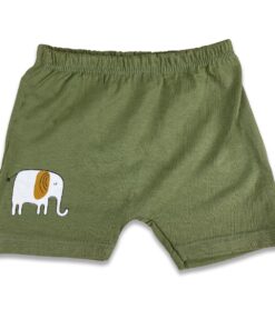 Παντελονάκι Σορτσάκι με Σχέδιο Ελεφαντάκι Χακί
