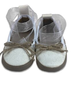 Παπουτσάκια Αγκαλιάς με Κορδέλα Εκρού 52642
