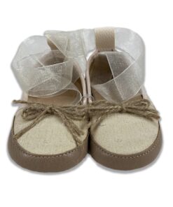 Παπουτσάκια Αγκαλιάς με Κορδέλα Μπεζ 52651