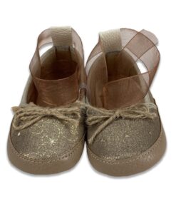 Παπουτσάκια Αγκαλιάς με Κορδέλα Χρυσά 52656