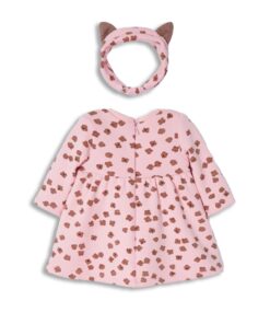 Mayoral Φόρεμα Μακρυμάνικο και Κορδέλα με Σχέδιο Γατούλα Ροζ (12-02810-002)