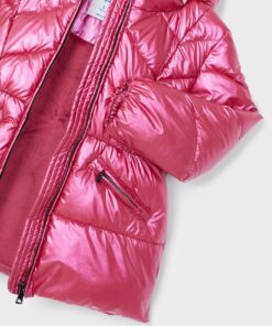 Mayoral Μπουφαν Μακρύ Μεταλιζέ με Κουκούλα Φουξ (12-04491-056)