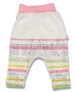 Παντελονάκι με Σχέδιο Σπίτια και Συννεφάκια - Άσπρο