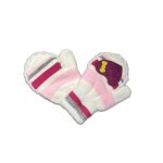 Χειμερινά Κλειστά Γάντια με Σχέδιο 3D Καρδούλα Άσπρα