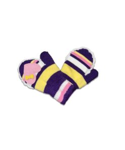 Χειμερινά Κλειστά Γάντια με Σχέδιο 3D Καρδούλα Μοβ