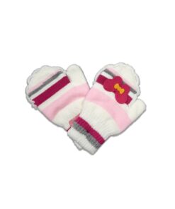 Χειμερινά Κλειστά Γάντια με Σχέδιο 3D Πεταλούδα Άσπρα