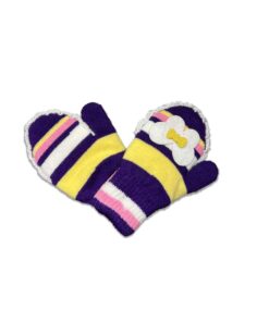 Χειμερινά Κλειστά Γάντια με Σχέδιο 3D Πεταλούδα Μοβ