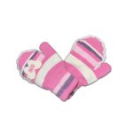 Χειμερινά Κλειστά Γάντια με Σχέδιο 3D Πεταλούδα Ροζ