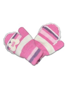 Χειμερινά Κλειστά Γάντια με Σχέδιο 3D Πεταλούδα Ροζ