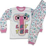 Σετ Μπλουζίτσα και Παντελονάκι με Σχέδιο Γράμματα "Letter" Ροζ