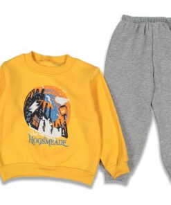 Σετ Μπλουζίτσα και Παντελονάκι με Σχέδιο "Hogsmeade" Κίτρινο