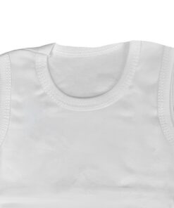 Κορμάκι Αμάνικο Μονόχρωμο σε Άσπρο Χρώμα