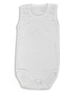 Κορμάκι Αμάνικο Μονόχρωμο σε Άσπρο Χρώμα