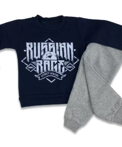 Σετ Μπλουζίτσα και Παντελονάκι με Σχέδιο Σκούρο Μπλε