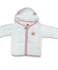 Joyce Γούνινη Fleece Ζακέτα με Κουκούλα και Αυτάκια - Άσπρη (2263403)