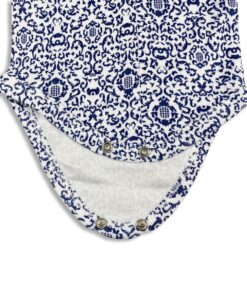 Κορμάκι με Γεωμετρικά Σχέδια σε Χρώμα Μπλε