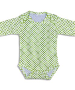 Κορμάκι με Καρό Σχέδιο σε Χρώμα Λαχανί