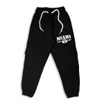 Παντελόνι Λεπτό σε Μαύρο Χρώμα "Miami East Usa"