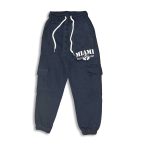 Παντελόνι Λεπτό σε Σκούρο Μπλε Χρώμα "Miami East Usa"