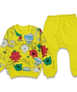 Βρεφικό Σετ Μπλουζίτσα και Παντελονάκι με Ήρωα Κινουμένων Σχεδίων - Κίτρινο (61756)