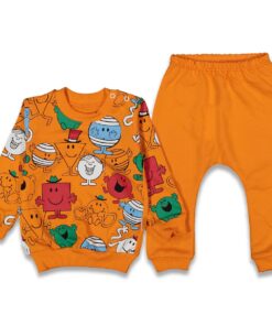 Βρεφικό Σετ Μπλουζίτσα και Παντελονάκι με Ήρωα Κινουμένων Σχεδίων - Πορτοκαλί (61761)