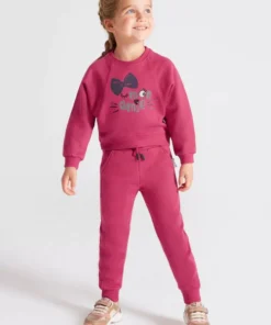 Mayoral Σετ Φούτερ Μπλούζα και Παντελόνι "Mon Amie" - Μωβ (12-04855-023)