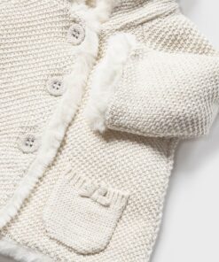 Mayoral Ζακέτα Πλεκτή με κουκούλα - Μπεζ (12-02395-038)