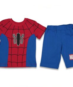 Παιδικό Σετ Κοντομάνικη Μπλούζα και Παντελόνι Βερμούδα με Σχέδιο Υπερήρωα (63741)