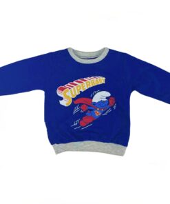 Βρεφικό Σετ Μπλουζίτσα και Παντελονάκι με Ήρωα Κινουμένων Σχεδίων "SuperBaby" - Μπλε (63700)