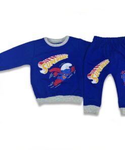 Βρεφικό Σετ Μπλουζίτσα και Παντελονάκι με Ήρωα Κινουμένων Σχεδίων "SuperBaby" - Μπλε (63700)