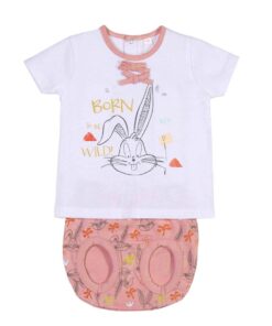Looney Tunes Σετ Μπλουζάκι και Βρακάκι με Σχέδιο Μπαγκς Μπάνι