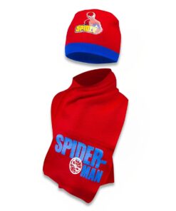 Marvel Σκουφάκι και Κασκόλ σε Σχέδιο Spiderman - Κόκκινο (SM11573)