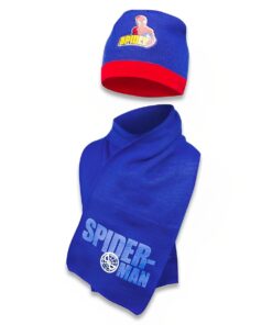 Marvel Σκουφάκι και Κασκόλ σε Σχέδιο Spiderman - Μπλε (SM11573)