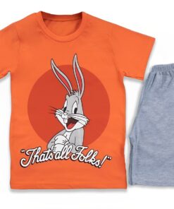 Παιδικό Σετ Μπλουζίτσα και Σορτσάκι με Ήρωα Κινουμένων Σχεδίων - Πορτοκαλί (65580)