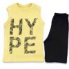 Σετ Μπλούζα Αμάνικη και Σορτσάκι "HYPE" Κίτρινο