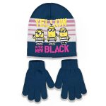 Σκουφάκι και Γαντάκια με Σχέδιο Minions - Σκούρο Μπλε (HQ4191)