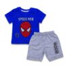 Βρεφικό Σετ Κοντομάνικη Μπλουζίτσα και Βερμούδα με Υπερήρωα - Μπλε (63816)