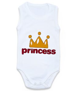 Κορμάκι με Σχέδιο "Princess"- Άσπρο