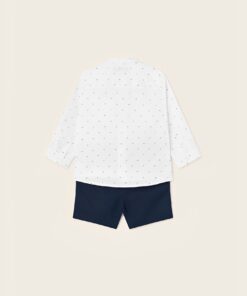 Mayoral Σετ Πουκάμισο Λινό και Σορτσάκι Καμπαρντινέ (23-01297-077)