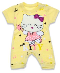 Βρεφικό Φορμάκι Κοντομάνικο με Σχέδιο 3D Ήρωα Κινουμένων Σχεδίων - Κίτρινο (65697)