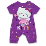 Βρεφικό Φορμάκι Κοντομάνικο με Σχέδιο 3D Ήρωα Κινουμένων Σχεδίων - Μοβ (65705)