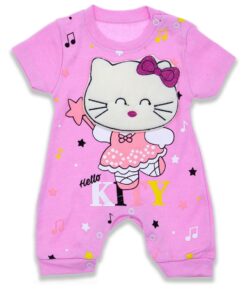 Βρεφικό Φορμάκι Κοντομάνικο με Σχέδιο 3D Ήρωα Κινουμένων Σχεδίων - Ροζ (65710)