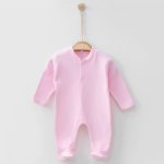 Φορμάκι Βρεφικό Μονόχρωμο με Κλειστά Ποδαράκια - Ροζ (68542)
