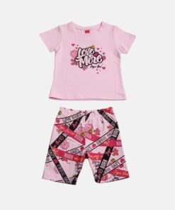 Joyce Παιδικό Σετ με Μπλουζίτσα και Παντελονάκι Σορτσάκι "Love More"